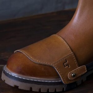 Trip Machine Company Genuine Leather Motorcycle Bike Gear Shift Pad Shoe Protector Slip On Boot Toe Cover
