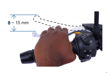 clutch level free play 8-15 mm tvs raider 125cc