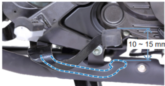 rear brake lever free play for drum brake