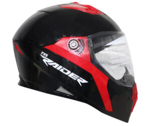 TVS raider Helmet with raider Logo red black