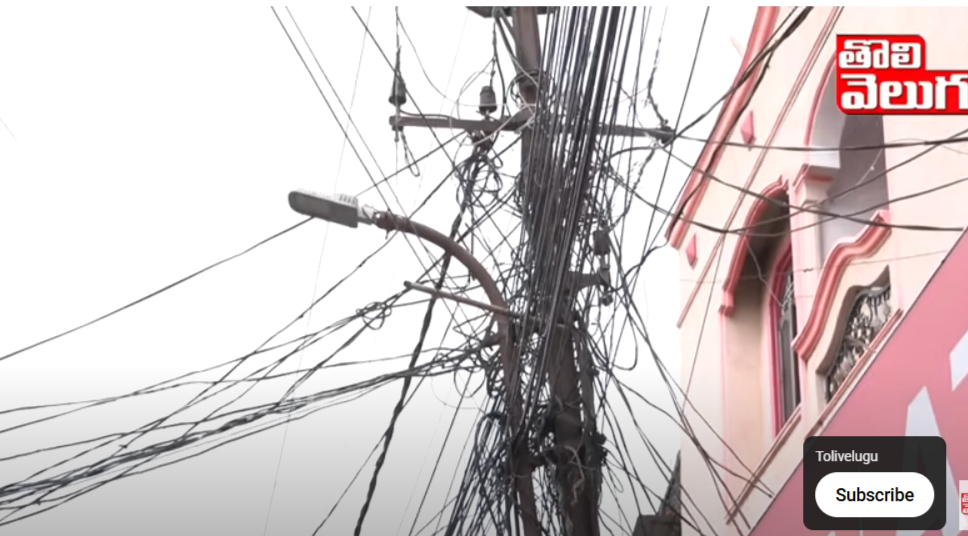 density of cable wires to electric poles