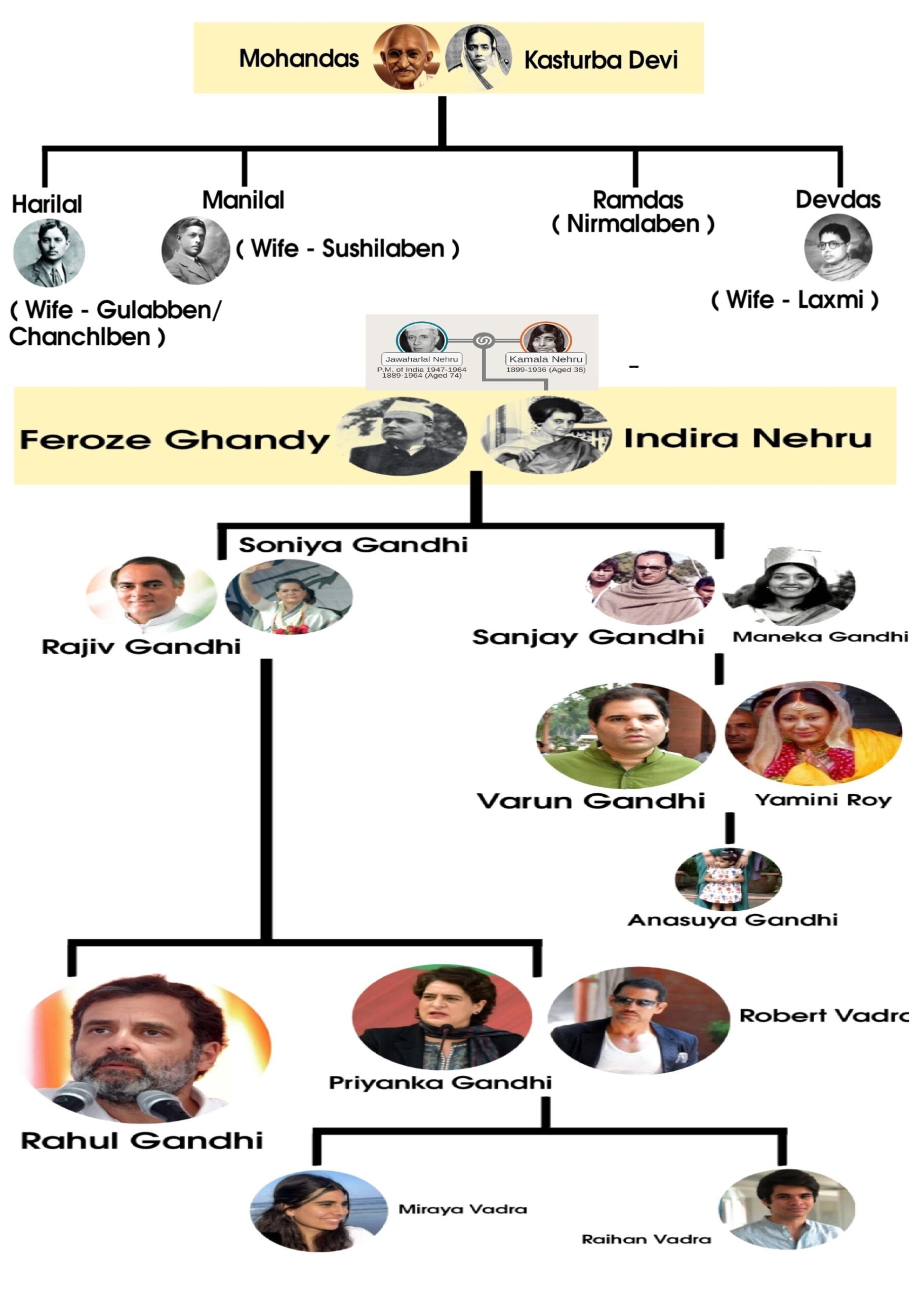 rahul gandhi family tree